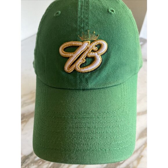 Green Budweiser B Hat Cap One Fit Fitted - Picture 2 of 8